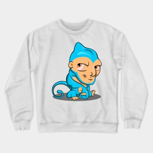 Determined Thoughts of a Blue Monkey Crewneck Sweatshirt